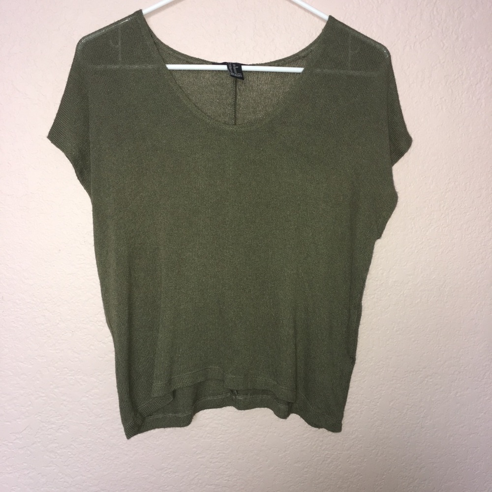 green cotton shirt